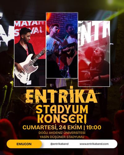 Entrika Stadyum Konseri afişi, 24 Ekim, DAÜ Yasin Düşüner Stadyumu